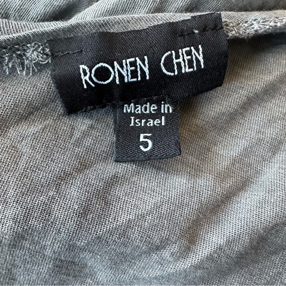 Ronan Chen Black Gray Cotton Dress Vest Ensemble 5 Medium - Picture 8 of 8